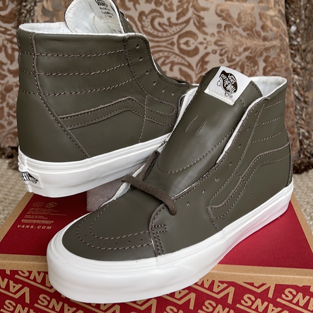 Vans Sk8-Hi Tapered Soft Leather Canteen/Snow WhtW - Picture 10 of 16